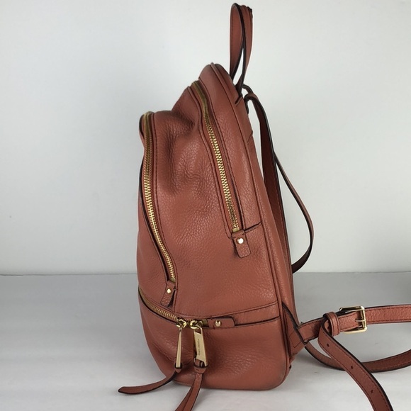 Michael Kors Rhea Medium Leather Designer Chic Fashionable Backpack MK - Picture 3 of 16